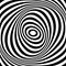 Whirl movement illusion. Oval lines texture