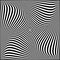 Whirl twisting movement illusion in abstract op art design