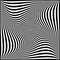 Whirl twisting movement illusion in abstract op art design