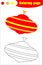 Whirligig in cartoon style, coloring page, education paper game for the development of children, kids preschool activity,