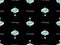 Whirligig seamless pattern on black background. Pixel style