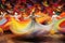 Whirling Dervishes: mesmerizing panorama capturing the graceful movements of whirling dervishes in vibrant traditional costumes