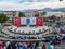 Whirling dervishes show and religious music concert for begining of ramadan at Marmaris amphitheater in Marmaris, Turkey