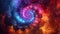 Whirling spirals of electric plasma create a dazzling display of colors