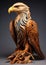 Whirling Wood: A Radiant Imperial Eagle Statue at the Museum