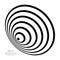 Whirlpool, black hole, radial lines with rotating distortion. Abstract spiral, vortex shape, element