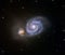 Whirlpool galaxy, colliding galaxies