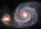 Whirlpool Galaxy. Spiral galaxy M51 or NGC 5194