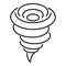 Whirlwind tornado icon, outline style