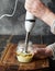 Whisk homemade mayonnaise with olive oil and eggs. Combine the sauce ingredients. Step by step preparation of mayonnaise at home.