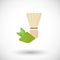 Whisk for matcha tea powder flat icon