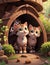 Whisker Retreat - Kittens Finding Comfort and Solace in a Cozy Nook - Generated using AI Technology