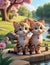 Whisker Wonderland - Kittens in a Whimsical Wonderland of Softness - Generated using AI Technology