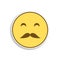 whiskered colored emoji sticker icon. Element of emoji for mobile concept and web apps illustration