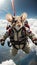 Whiskered Freefall: Experiencing Thrilling Mouse Skydiving Adventures