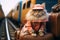 Whiskered wanderlust Funny cat indulges in a lighthearted travel journey