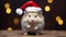 Whiskers and Wonders: Festive Hamster in a Merry Christmas Hat