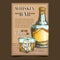 Whiskey Bar Creative Advertising Poster Vector