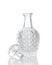 Whiskey crystal decanter on white