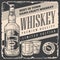 Whiskey drink vintage poster monochrome