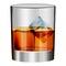 Whiskey glass mockup, realistic style