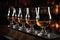 Whiskey glasses bar tasting. Generate Ai