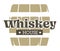 Whiskey house isolated icon wooden barrel alcohol drink