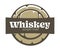 Whiskey house isolated icon, wooden barrel top