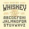 Whiskey label vintage font with sample design