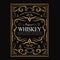 Whiskey label Vintage frame border antique engraving western retro