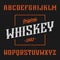 Whiskey label, western style font