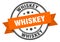 whiskey label. whiskey round band sign.