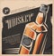 Whiskey vintage poster design