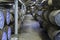 Whisky barrels in a distillery