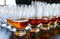 Whisky or cognac in snifters