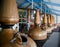 Whisky distillery stills