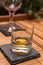 A Whisky glas on slate