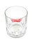 Whisky glass with lipstick