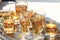 Whisky glasses background