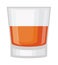 Whisky shot cup vector illustration.