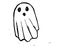 Whisper Ghost hand draw. Ghost character Costume evil