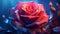 Whispering Passion: A Valentine\\\'s Day Rose in Dark and Light Crimson