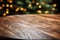 Whispers of Festivity: Wood Grain and Distant Christmas Echos