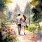 Whispers of Love: A Romantic Stroll Through the Park