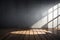 Whispers of the Past: An Empty Room with Wooden Floors and Shadowy Walls