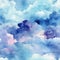 Whispy Grunge Vintage Watercolor Clouds Background AI Generated