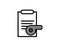 Whistle  with clipboard icon vector illustration.