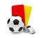 Whistle with Red and Yellow Cards Isolated