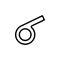 Whistle, sport, tool icon. Element of Education icon. Thin line icon