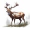 Whistlerian Deer: Detailed 2d Game Art Painting With Realistic Color Schemes